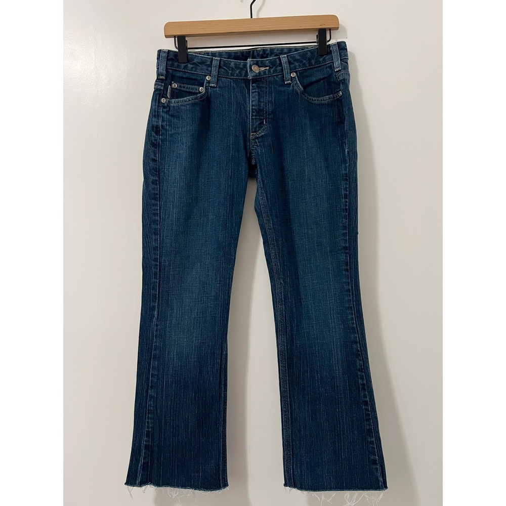Carhartt Womens Curvy Fit Dark Wash Raw Hem Denim Jeans WB014 IDR Size 4x32
